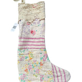 Repurposed Vintage Quilt Patchwork Stocking