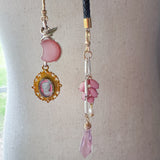 OOAK Western Bolo Pinwheel Flower  Charm Necklace