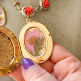 Colorful Locket Statement Necklac