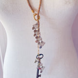 Whimsical Skeleton Key Lariat Necklace