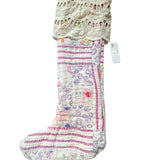 Repurposed Vintage  Quilt Patchwork Stocking