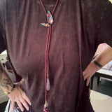 OOAK Western Butterfly Bolo Charm Necklace