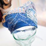 Western Boho Repurposed Shabby Chic Vintage Bandana Head Scarf