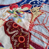 One of a Kind Vintage Patchwork Bandana Scarf | Shabby Chic Head Scarf | Upcycled Boho Neckerchief