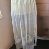 Whimsical Lace Skirt | Lace Maxi Skirt | One of a Kind Vintage Lace Skirt | Upcycled Cottagecore Boho Clothing