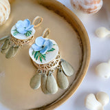 Coastal Grandma Repurposed Vintage Earrings