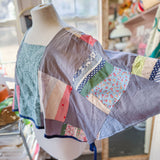 Anna Patchwork Wrap blouse