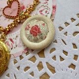 Pink Floral Locket Charm Bracelet