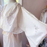 Embroidered Kimono Duster| Drawstring Kimono