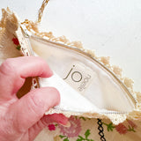 Vintage Repurposed Embroidered Floral Fabric Clutch Handbag