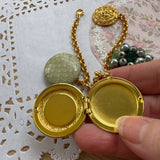 Green Locket Charm Bracelet