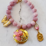 Locket Charm Bracelet with Gemstones