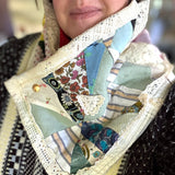 ‘60’s Fabric Patchwork Snap Front Scarf