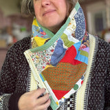 ‘60’s Fabric Patchwork Snap Front Scarf