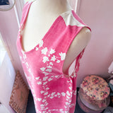 Floral Tank Dress, Up-cycled Tablecloth Maxi Dress