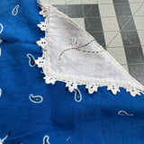 One of a Kind Vintage Patchwork Bandana Scarf | Shabby Chic Head Scarf | Upcycled Boho Neckerchief