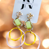 Pastel Whimsical Hoop Earrings