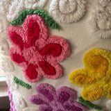Boho Short Sleeve Floral Chenille Cardigan