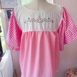 Embroidered Flowy Peasant Blouse,  Bell SleeveTop