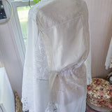Boho White Lace Kimono Duster| Drawstring Kimono