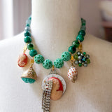 Colorful Eclectic Statement Cameo Necklace