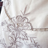 Embroidered Tank | Beige Floral Sleeveless Top