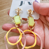 Pastel Whimsical Hoop Earrings