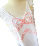 Boho Pastel Floral Bow Sleeveless Tunic