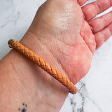 Western Braided Leather Charm Bracelet