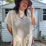 Romantic Vintage Lace Tunic Cover Up | Sustainable Slow Fashion Tunic