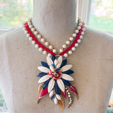 Americana Repurposed Vintage Necklace