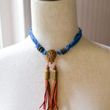 OOAK Boho Bandana Charm Necklace
