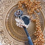 Boho Skeleton Key Bird Charm Necklace