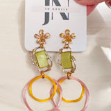 Pastel Whimsical Hoop Earrings