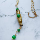 Repurposed Spent Bullet Casing Gold Necklace