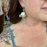 Floral Shabby Chic Floral Dangle Earrings