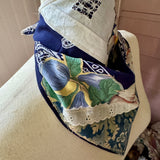 One of a Kind Vintage Patchwork Bandana Scarf | Shabby Chic Head Scarf | Upcycled Boho Neckerchief