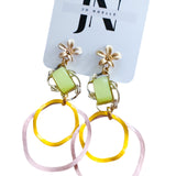 Pastel Whimsical Hoop Earrings