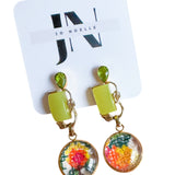 Whimsical Upcycled Vintage Dangle Earrings