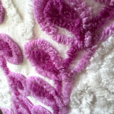 Boho Peacock Short Sleeve Floral Chenille Cardigan
