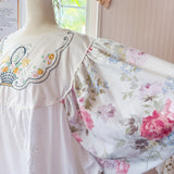 Embroidered Flowy Babydoll Dress, Floral Embroidered Mini Dress/Tunic