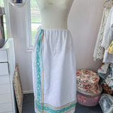 Striped Maxi Skirt | Handmade Upcycled Vintage Textile Clothing | Plus Size Friendly