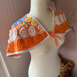 Boho Repurposed Vintage Shawl Scarf Collar