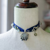 OOAK Boho Glam Bandana Charm Necklace