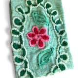 Green Floral Chenille Cowl  Scarf