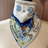 One of a Kind Vintage Patchwork Bandana Scarf | Shabby Chic Head Scarf | Upcycled Boho Neckerchief