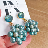 Repurposed Vintage Gemstone Dangle Earrings