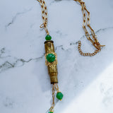 Repurposed Spent Bullet Casing Gold Necklace