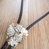 OOAK Bolo Rosebud Charm Necklace