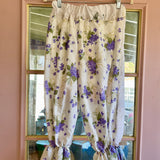 Boho Floral Cropped Bloomers, Lounge Pants
